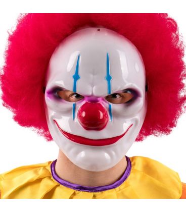 Maschera clown horror in plastica rigida