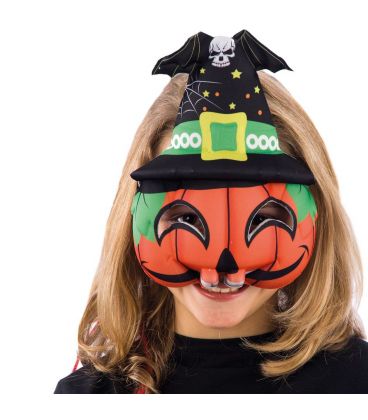 Maschera mezzo viso zucca in tessuto