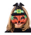 Maschera mezzo viso zucca in tessuto