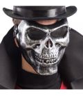 Maschera teschio grigio in plastica rigida