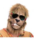 Maschera leone hippie in lattice criniera e occhiali