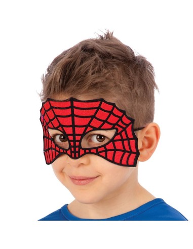 Maschera Spider-Man rossa bambino tessuto rifrangente ragnatela supereroi Marvel