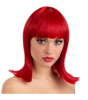 Parrucca rossa caschetto lungo effetto naturale | Euro 14.60
