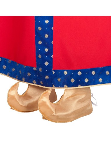 Copriscarpe orientali dorati in tessuto per bambino costume carnevale arabo sultano