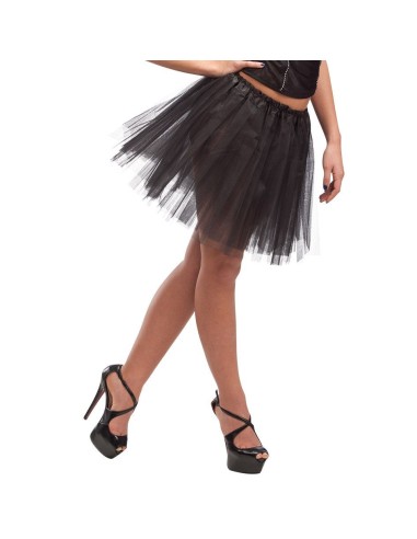 Tutù nero in tulle per costume da ballerina gothic Halloween feste a tema