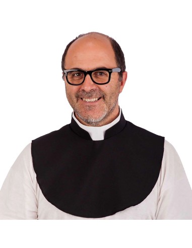 Collarino bianco da prete per costume ecclesiastico religioso teatro recite