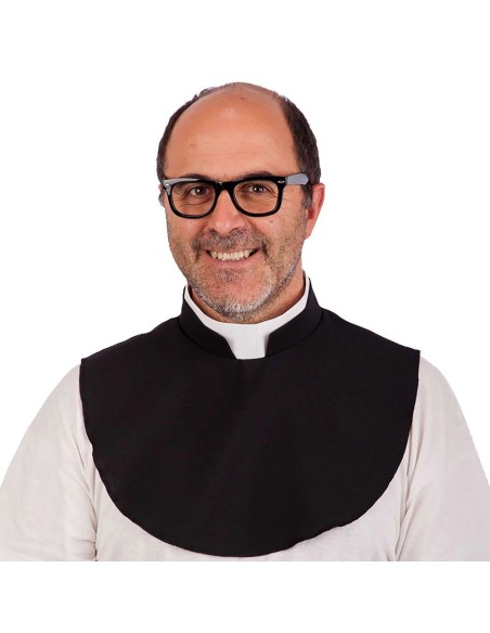 Collarino bianco da prete per costume ecclesiastico religioso teatro recite