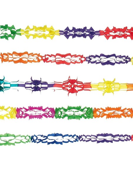 Set di 5 festoni colorati assortiti per decorazioni feste e celebrazioni