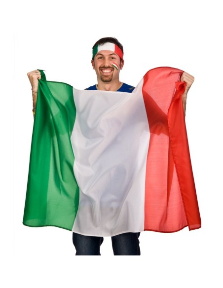Bandiera Italia tricolore verde bianco rosso 90x140 cm per tifo nazionale