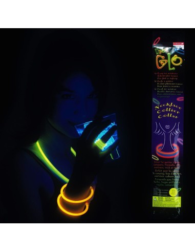 Collana luminosa fluorescente che si illumina al buio in colori assortiti per feste glow party