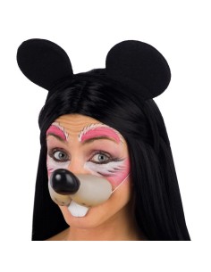 Naso da topolino nero con elastico per costume e travestimento a tema Disney