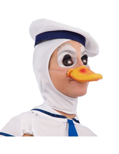 Becco anatra arancione in plastica per costumi e travestimenti divertenti