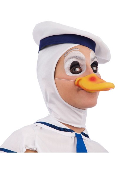 Becco anatra arancione in plastica per costumi e travestimenti divertenti