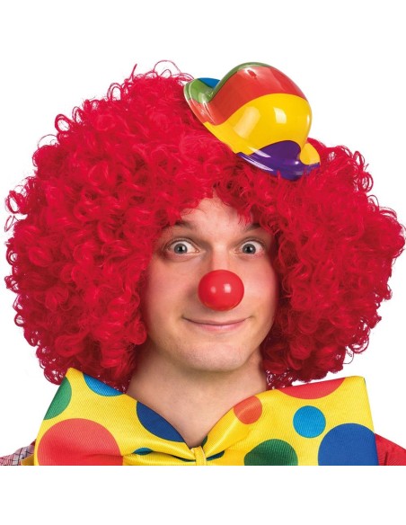 Mini bombetta colorata in plastica serigrafata per costume da clown e feste a tema