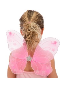 Ali da farfalla rosa per bambina con sfumature delicate, accessorio costume carnevale