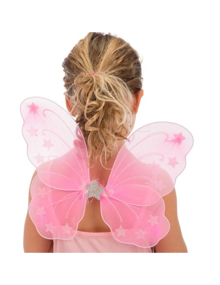 Ali da farfalla rosa per bambina con sfumature delicate, accessorio costume carnevale