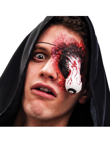 Cicatrice horror con benda occhio pendente effetto sangue per Halloween makeup