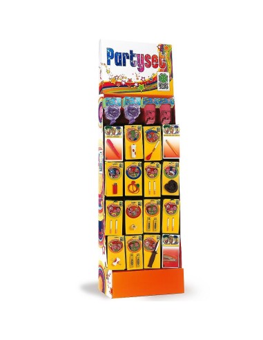 Display con 24 scherzi assortiti per feste e divertimento - rifornimento completo articoli per scherzi