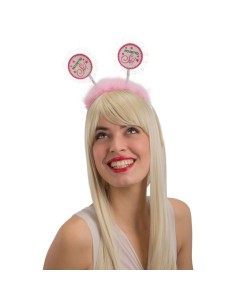 Cerchietto rosa con scritta HO DETTO SI e piume marabout per addio al nubilato festa matrimonio