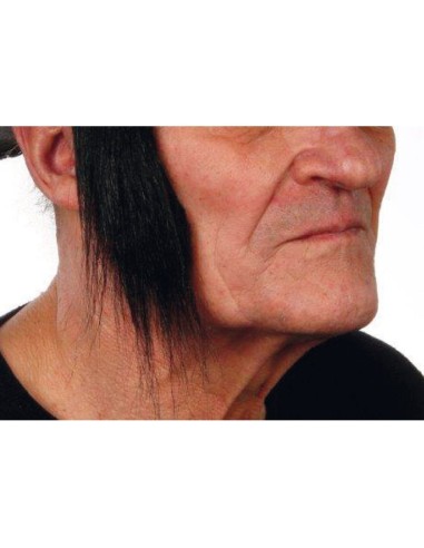 Basette lunghe nere adesive per travestimenti e costumi d'epoca vintage