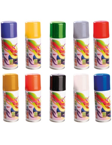 Spray colorati per capelli assortiti in flaconi da 100ml con colori vivaci per costumi e travestimenti