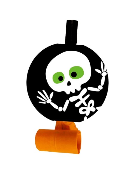 Set 6 lingue suocera Halloween nere con teschio bianco e decorazioni horror per feste