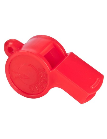 Fischietto rosso da arbitro per costumi e feste a tema sportivo