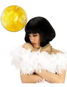 Boa di piume giallo lungo 180 cm per costumi anni 20 e spettacoli teatrali