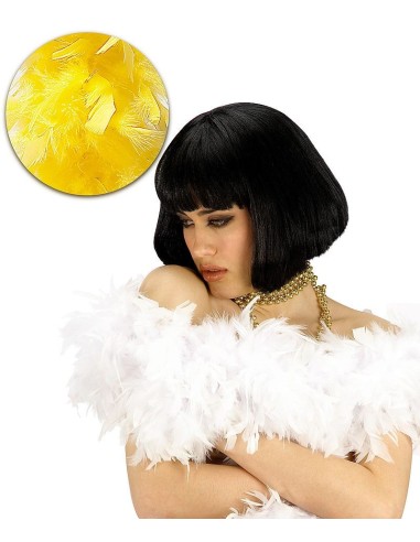 Boa di piume giallo lungo 180 cm per costumi anni 20 e spettacoli teatrali