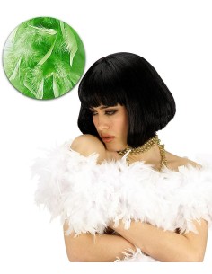 Boa di piume verde lungo per costumi e accessori festa Carnevale Halloween