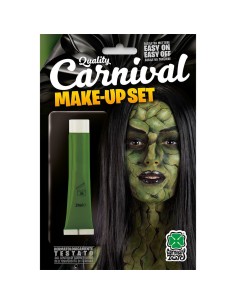 Tubetto fondotinta verde per trucco Halloween e Carnevale costumi horror