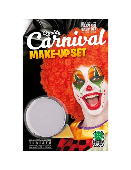 Vasetto fondotinta bianco clown per trucco teatrale e costume carnevale