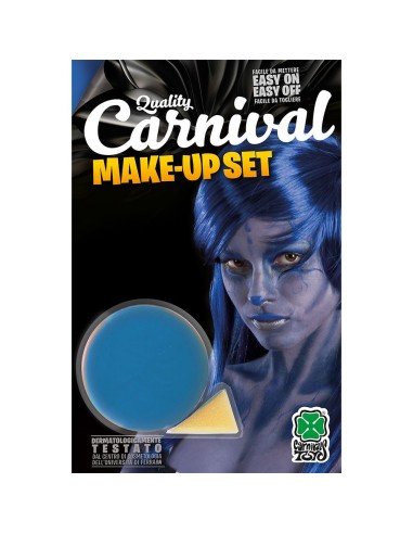 Vasetto fondotinta blu cremoso per trucco teatrale carnevale makeup artistico cosplay