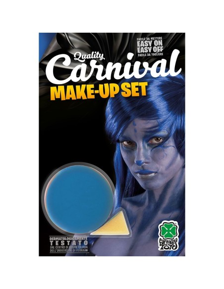 Vasetto fondotinta blu cremoso per trucco teatrale carnevale makeup artistico cosplay
