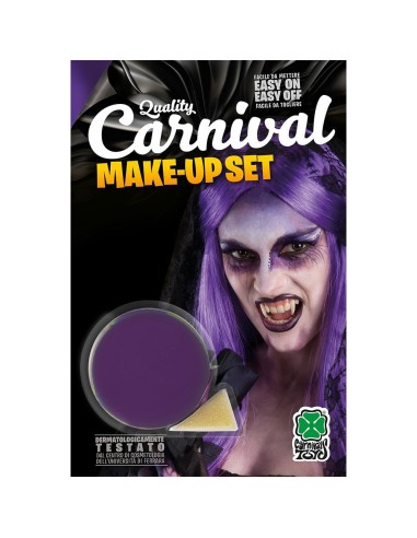 Vasetto fondotinta viola cremoso per trucco teatrale Halloween e feste a tema