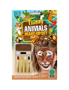 Kit trucco tigre con fondotinta e matite colorate per makeup costume animali