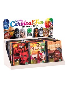 Espositore makeup con 24 fondotinta e matite colorate per trucco teatrale professionale Halloween Carnevale