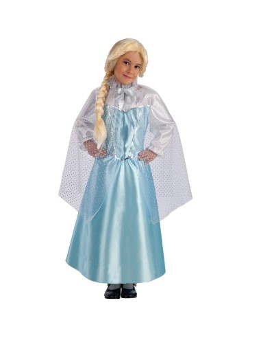 Mantello principessa tulle glitterato argento azzurro lungo 70cm costume bambina