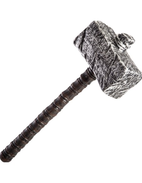Mazza da guerra vichinga grigia 53cm accessorio costume guerriero medievale barbaro