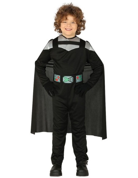 Costume Signore Oscuro nero con mantello e cintura per bambino Halloween
