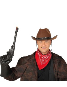 Pistola giocattolo western con canne larghe per costume da cowboy e accessori Far West