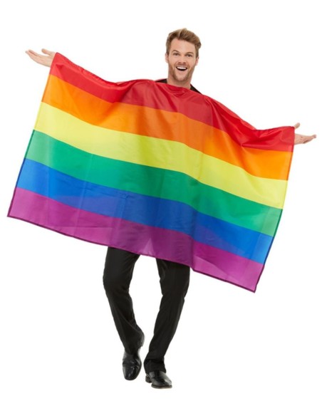 Bandiera arcobaleno Pride con strisce colorate rosse gialle verdi blu viola per feste e Carnevale