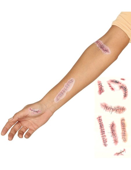 Set cicatrici adesive realistiche per effetti speciali makeup horror Halloween
