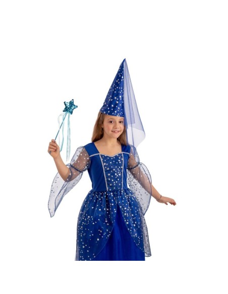 Bacchetta magica con paillettes reversibili multicolore per costumi da fata e maga