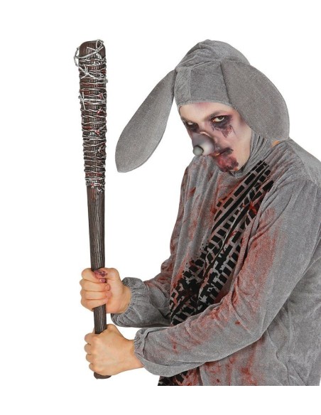 Mazza da baseball avvolta con filo spinato per costume horror Halloween zombie apocalisse