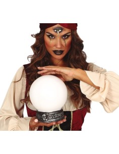 Sfera magica luminosa con effetti sonori per costume da cartomante e zingara Halloween