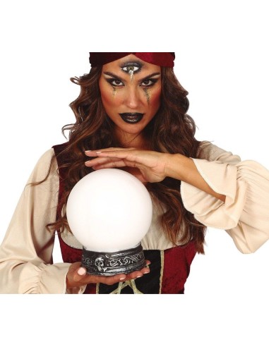 Sfera magica luminosa con effetti sonori per costume da cartomante e zingara Halloween