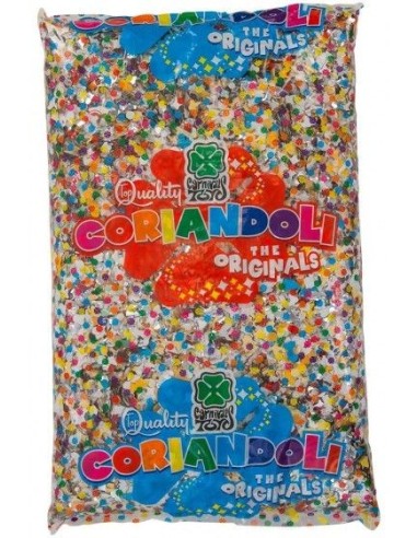 Coriandoli multicolori in confezione da 2500 grammi per feste e Carnevale