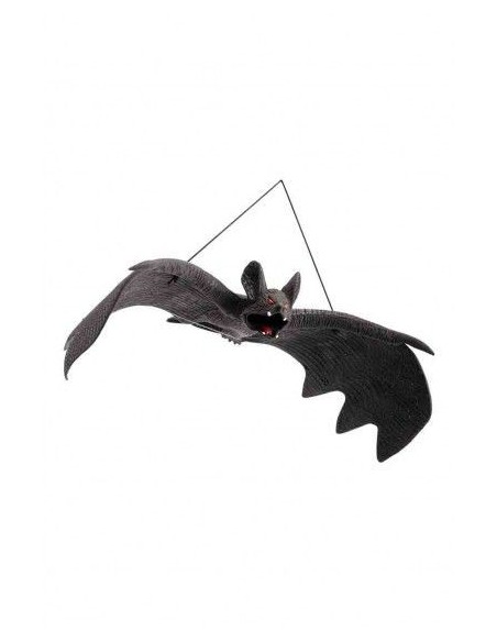 Pipistrello decorativo nero con ali spiegate per decorazioni Halloween horror