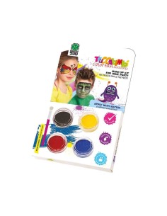 Kit trucco professionale ad acqua multicolore con pennello per face painting bambini adulti